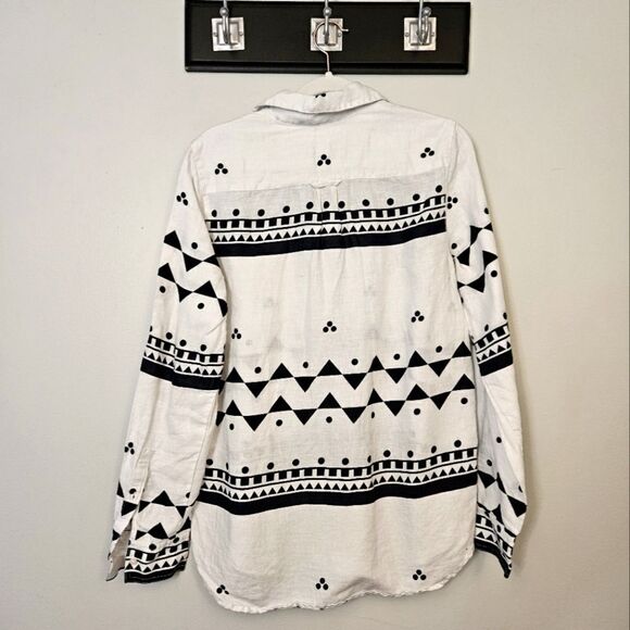 J. Crew Tribal Linen Shirt - Picture 5 of 6